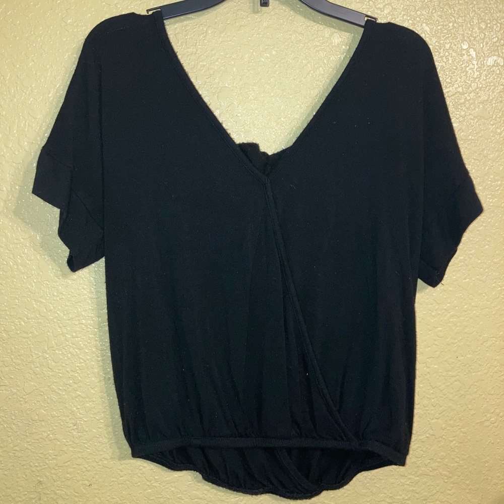 Black bowed tied shirt